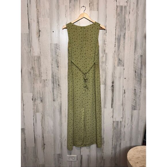 GAP Factory Store Green Floral Sleeveless Maxi Dress Women’s Size 10 - Picture 4 of 5